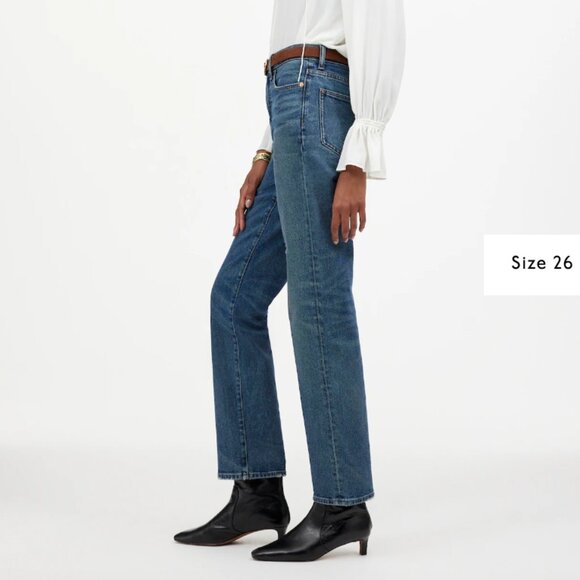 Madewell x Kaihara Denim The Rail Straight Jean in Hornbook Wash in Size 24 - Picture 5 of 5